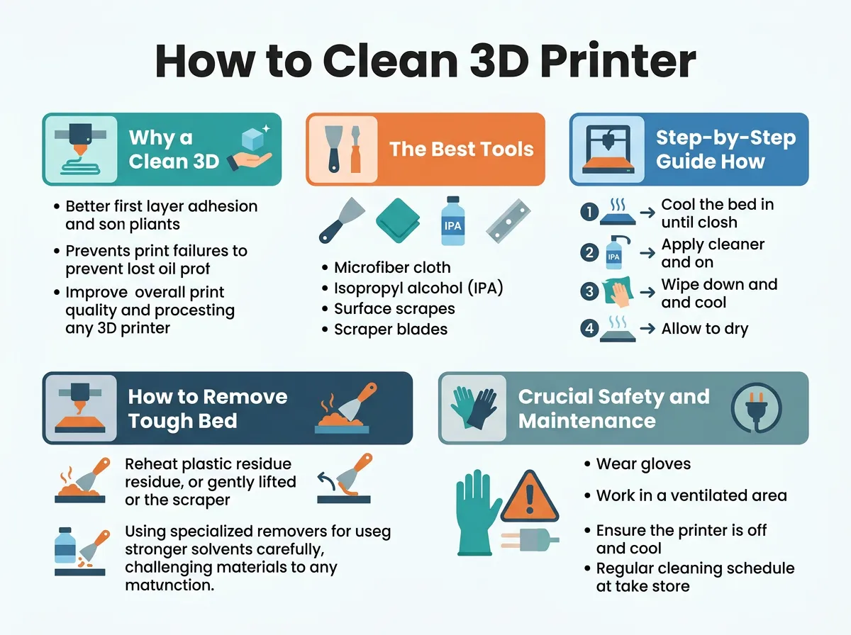 How to Clean 3D Printer Bed?