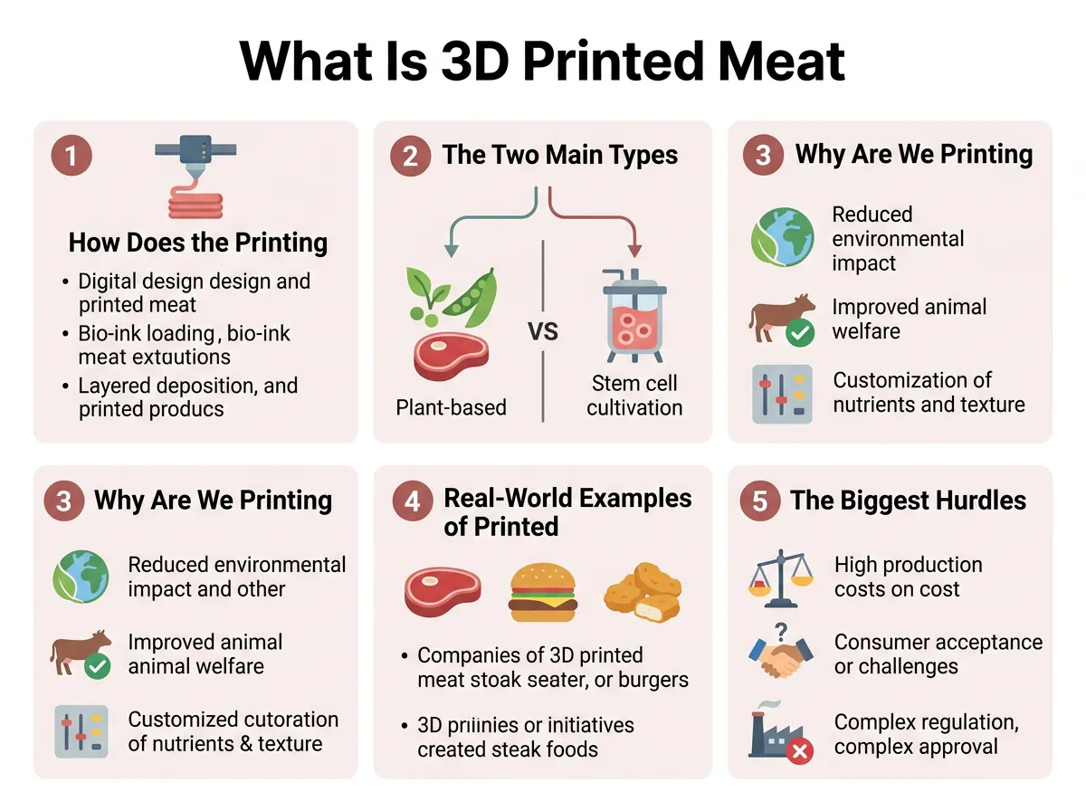 What Is 3D Printed Meat?